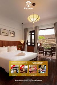 Postel nebo postele na pokoji v ubytování Hoianese Tranquil Heritage Hotel - Truly Cultural Immersion