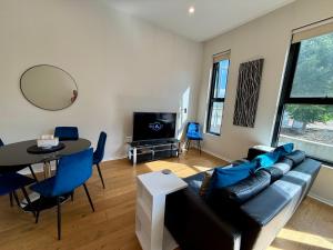 TV a/nebo společenská místnost v ubytování Luxe 2BR Executive Apartment Kingston Pool Parking WiFi BBQ Wine