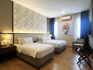 Postel nebo postele na pokoji v ubytování The Leith