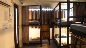 a room with four bunk beds in a room at Dhub Hostel Donmueng in Bangkok