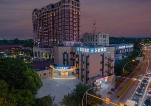 Γενική άποψη της πόλης Σαγκάη ή θέα της πόλης από  αυτό το ξενοδοχείο