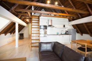Kuchyň nebo kuchyňský kout v ubytování Bjørvika Apartments - Sølvberggata 17