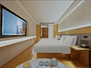 Un televizor și/sau centru de divertisment la JI Hotel Beijing South Railway Station Jiaomen West Subway Station +22 fotografii