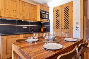 Kuchyň nebo kuchyňský kout v ubytování Crépines Appartement 2 à 4 personnes au pied des pistes + 8 fotografií