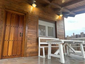 Balkón nebo terasa v ubytování Cabaña AlMa