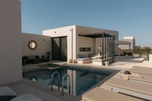 a rendering of a house with a swimming pool at Unlimited Terra Villas, Charming Nature Escapes, By ThinkVilla in Hersonissos