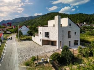 a house on the side of a mountain at Stone Nest in Călimăneşti