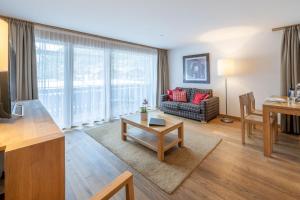 Χώρος καθιστικού στο Center peak apartment Zermatt