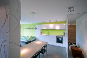 Köök või kööginurk majutusasutuses Hoegerli Alpenblick