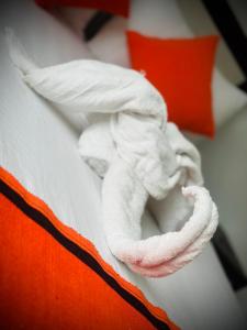 Postel nebo postele na pokoji v ubytování Shrek Villa