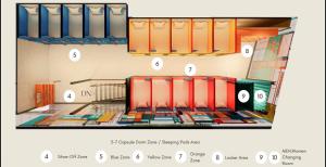 Půdorys ubytování The highdogs hostel