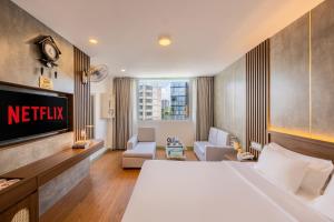 TV a/nebo společenská místnost v ubytování A25 Hotel - 307 Lý Tự Trọng