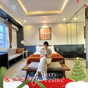 Postel nebo postele na pokoji v ubytování Joi Hospitality - Hoang Anh