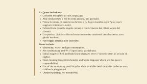 a screenshot of a page of a document at ISA-Residence with swimming-pool in Tanaunella, apartments with air conditioning and private outdoor space in Tanaunella +34 photos