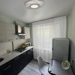 Kuchyň nebo kuchyňský kout v ubytování Воскресенская 12-1 кв центр