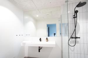 Koupelna v ubytování Hotel Djurhuus