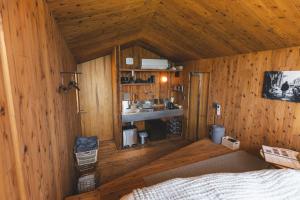 Kuchyň nebo kuchyňský kout v ubytování Earthboat Nasu