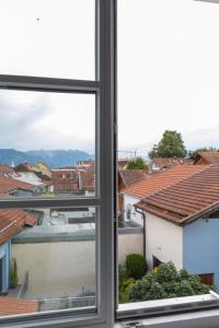 a view from a window of a city at ღLiboria Villa Münter in Murnau am Staffelsee