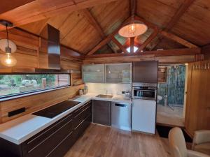 Kuchyň nebo kuchyňský kout v ubytování Het boothuis