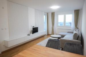TV a/nebo společenská místnost v ubytování Apartment Lumora + 30 fotografií