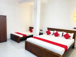 Postel nebo postele na pokoji v ubytování Moon Town