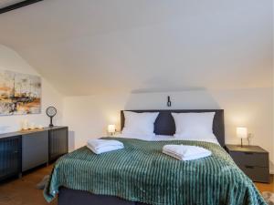 Postel nebo postele na pokoji v ubytování Waldklang - Refugium Schwarzwald