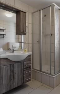 Koupelna v ubytování Pension Sonja Müller