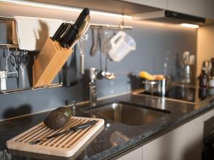 Kuchyň nebo kuchyňský kout v ubytování Apartment Peaks Place Apartment-Hotel & Spa-7 by Interhome + 27 fotografií