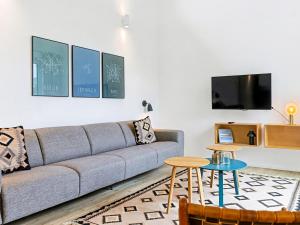 Μια τηλεόραση ή/και κέντρο ψυχαγωγίας στο Holiday Home Küstenzauber by Interhome