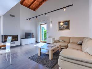 ein Wohnzimmer mit Sofa und Tisch in der Unterkunft Villa Terra Nera by Interhome in Sveti Petar u Šumi