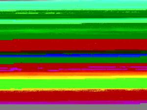 a close up of a painting with rainbow colors at Holiday Home Antonina - 775m from the sea by Interhome in Gudmindrup