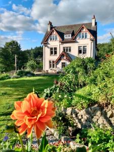 an orange flower in front of a house at Wedale House, first floor in Stow +17 photos