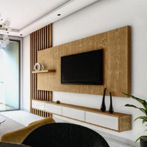 Televiisor ja/või meelelahutuskeskus majutusasutuses Appartement spacieux et calme - ain chock CASAblanca