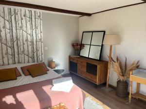 Posezení v ubytování Le chalet des voiles