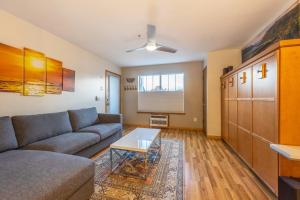a living room with a couch and a table at 08 Lodge in Hood River