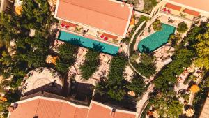 an overhead view of a resort with a swimming pool at Casa Fontana in Alacati