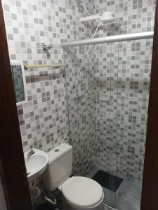 Koupelna v ubytování Mini Casarão