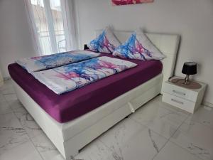 Postel nebo postele na pokoji v ubytování Villa Bodenseeblick