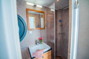 Koupelna v ubytování Hausboot Woma D13 Roma