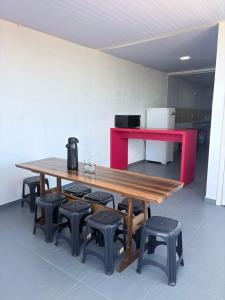 Kuchyň nebo kuchyňský kout v ubytování Banzeiro Hostel