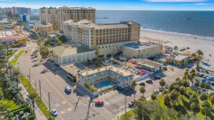 an aerial view of a building on the beach at Clearwater Beach Suites #102 in Clearwater Beach