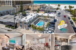 a collage of photos of a house with a pool at Clearwater Beach Suites #104 in Clearwater Beach