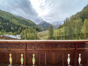 a view of the mountains from a bridge at Sonnenhotel Soldanella Sonneck in Samnaun