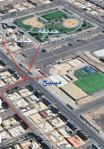 an aerial view of a city with buildings and roads at شقة الخالدية 1 in Al Madinah