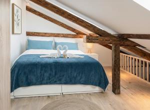 Postel nebo postele na pokoji v ubytování CREST - Riverside I Self Checkin I Küche I Parken I WIFI