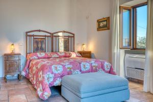 Postel nebo postele na pokoji v ubytování Villa Eteria Casa indipendente panoramica vicino Pompei