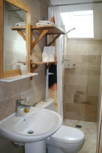 Koupelna v ubytování Gite familial De Ganisson