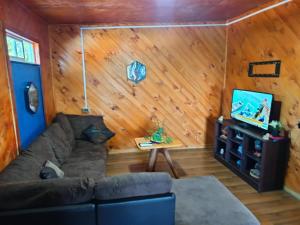 Posezení v ubytování Cabaña el bosque de la bruja