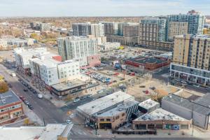 an aerial view of a city with buildings at Downtown Denver Suite - Skyline Views in Denver
