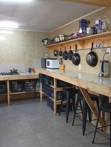 Kuchyň nebo kuchyňský kout v ubytování Willhouse Hostel